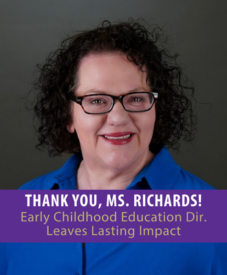  Amy Richards headshot with title text reading: "Thank You, Ms. Richards!"